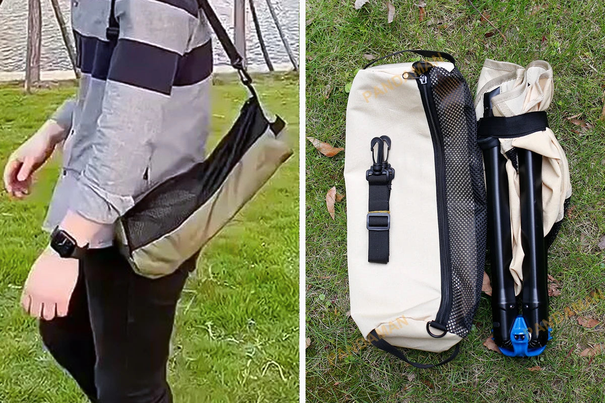 Small Portable Folding Camping Chair Outdoor Backpacking Picnic Travel One Button Quick Open