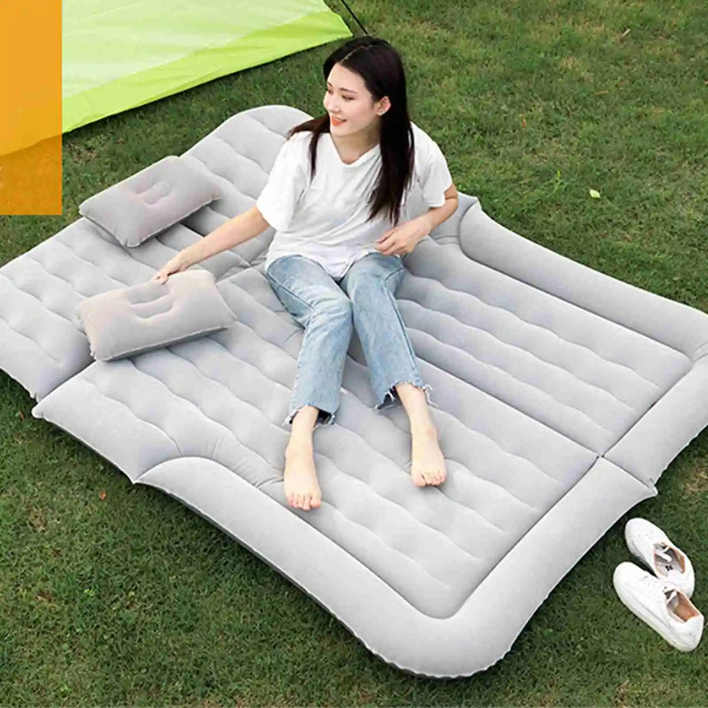 Car Air Bed Camping Bed Car Air Mattress Vehicle Inflatable Thickened Travel Bed Sleeping Pad Camping Accessory SUV Air Mattress