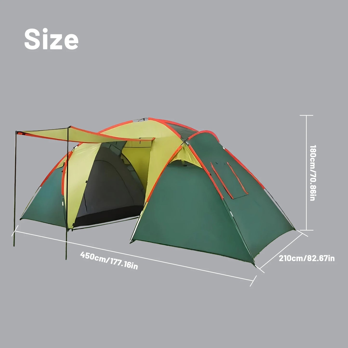 2 room big tents for outdoors camping family  8 person large waterproof all season multi room extreme cold weather cabin heavy