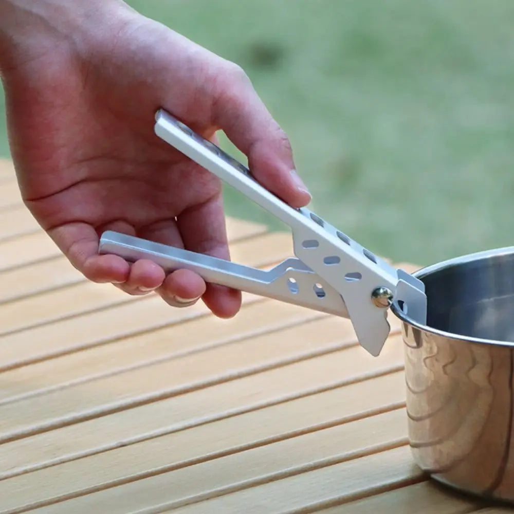 Camping Hiking Anti-scald Pan Clamp Pan Bowl Gripper Outdoor Pot Clip Picnic Tableware Accessories Camping Barbecue Cookware