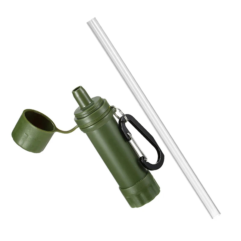 Outdoor Drinking Water Filtration Purifier Emergency Life Portable Survival Straw Water Filter Travel Camping Supplies