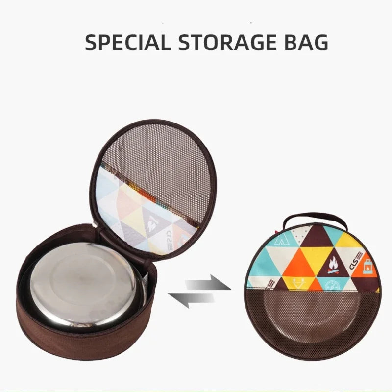 Camp Cooking Portable Dining Plate Set of 17/22 Outdoor Camping Tableware Self driving BBQ Plate Home Soup Pot Bowl Plate Set