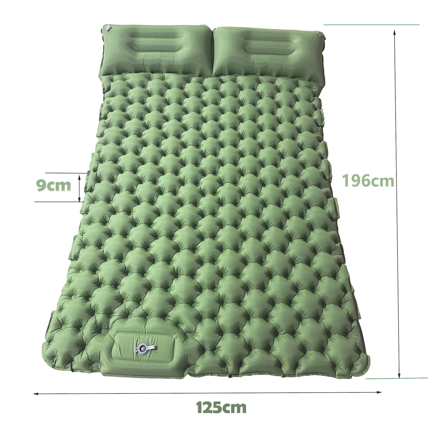 Camping Air Matt Double Sleeping Pad Inflatable Air Mat with Pillow Air Mattress Nature Hike Waterproof Folding Sleeping Mat