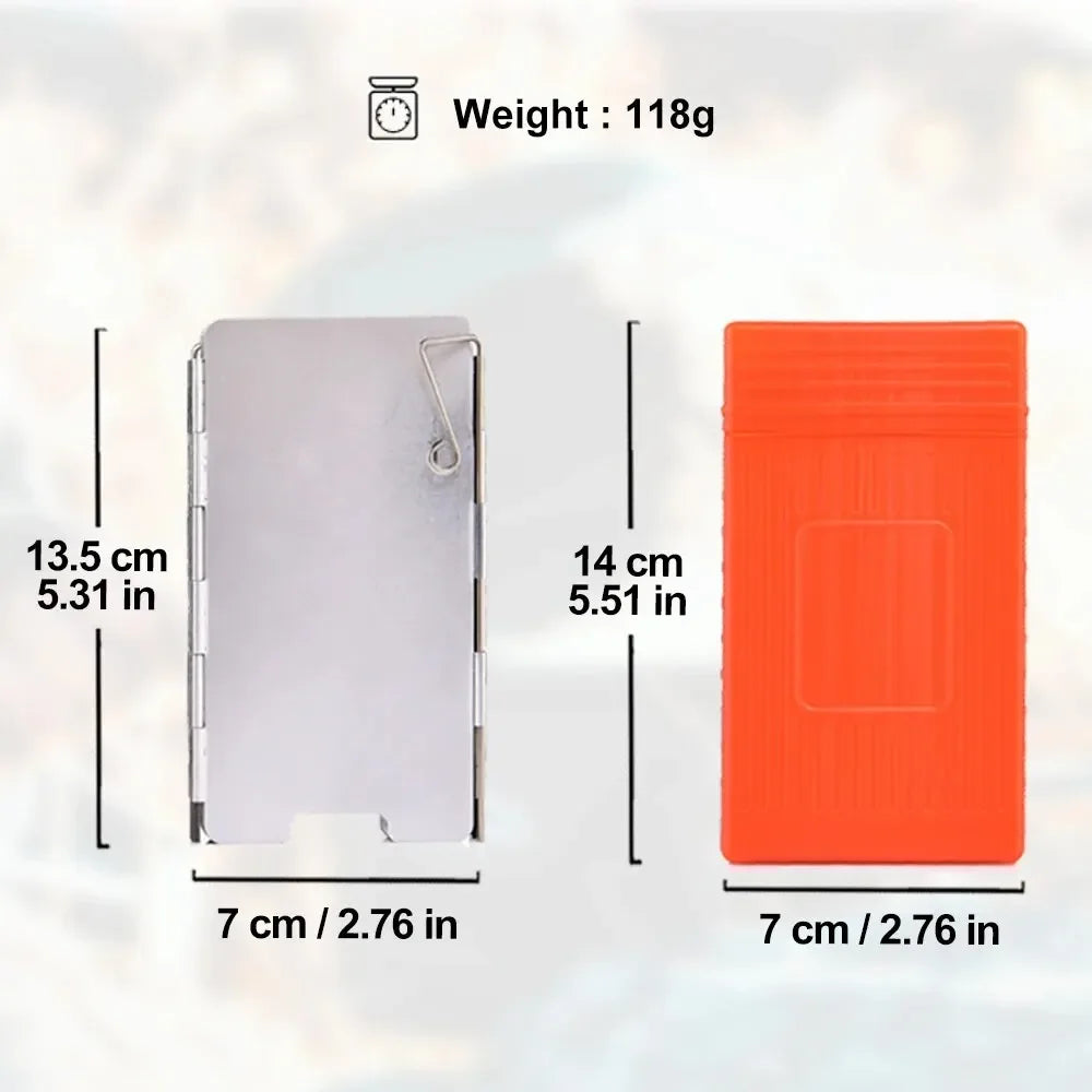 Camping Portable 9 Plates Stove Wind Shield Folding Outdoor Picnic BBQ Gas Burner Windproof Screen Guard Cookware Supplies