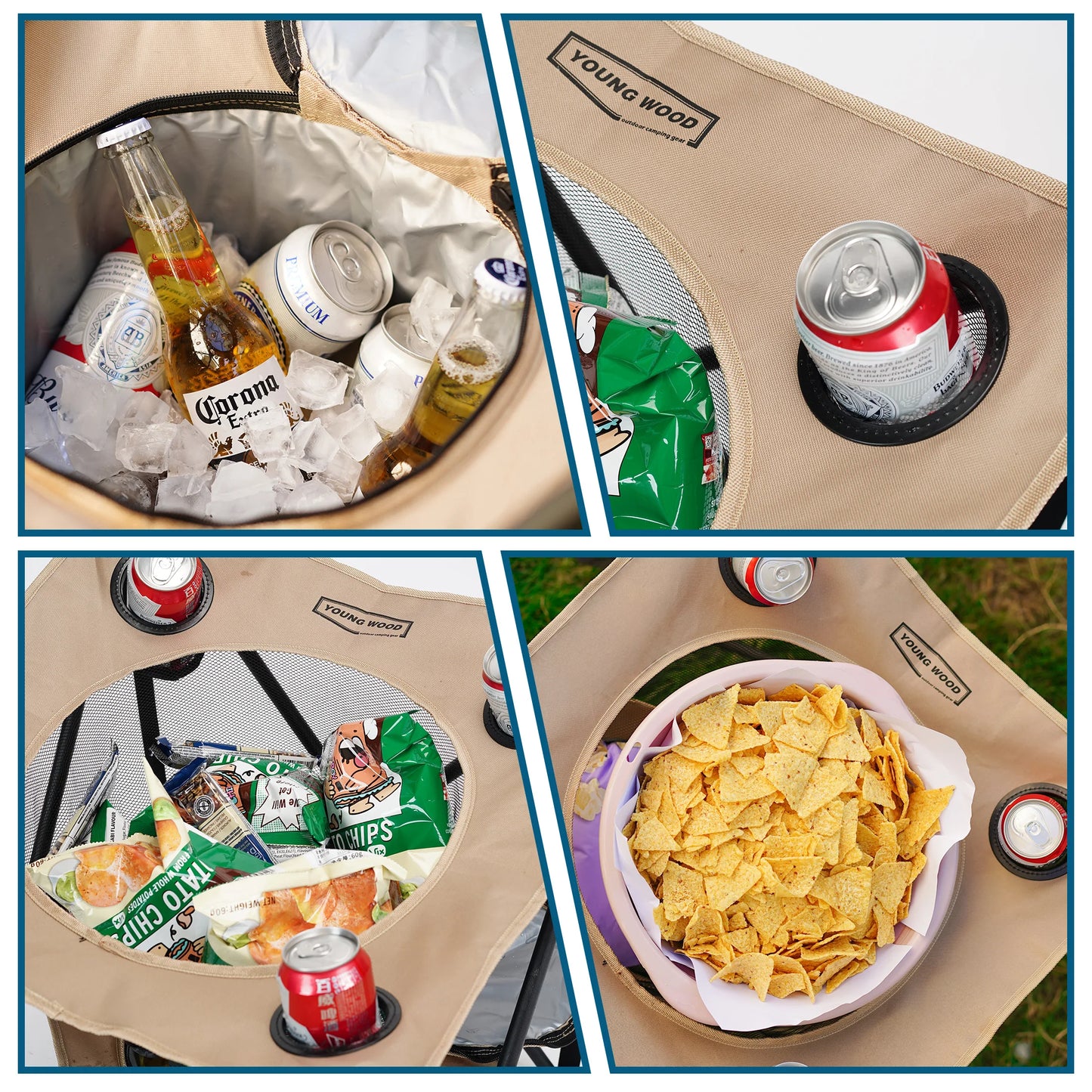 Camping Ice Pack Table Articulely Fusion Ice Pack Practical and Table Features Open Outdoor Smooth New Experience Sturdy, Lightweight and Convenient to Carry