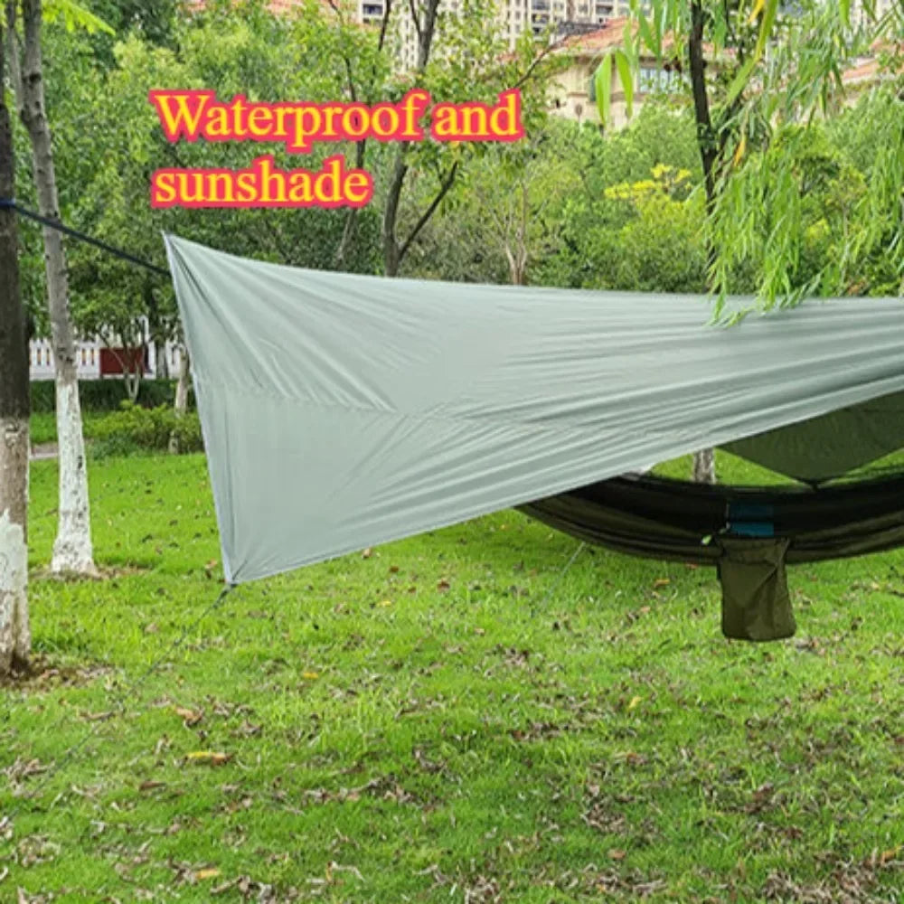 Camping Hammock With Mosquito Net&Rainfly Tent Tarp Mosquito Proof Sunshade Hammock Package Portable Outdoor Camping Hammock