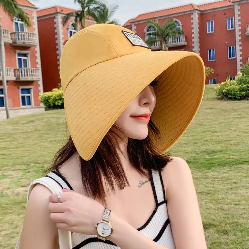 UV Protection Women Hat Fashionable Visor Big Brim Summer Hats Outdoors Sun Protection Breathable Sun Protection Caps