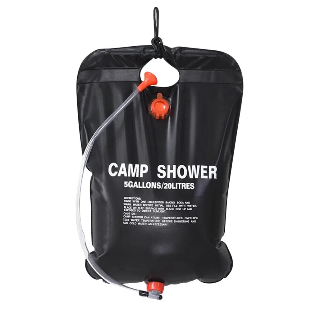 20L Portable Outdoor Camping Shower Bag Solar Heated Travel Hiking Climbing Shower Bath Water Bags Camping Equipment