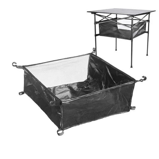 Under Table Storage Camping Storage Basket For Outdoor Camping Table Portable Mesh Pouch Under Table Hangable Storage Mesh Pouch