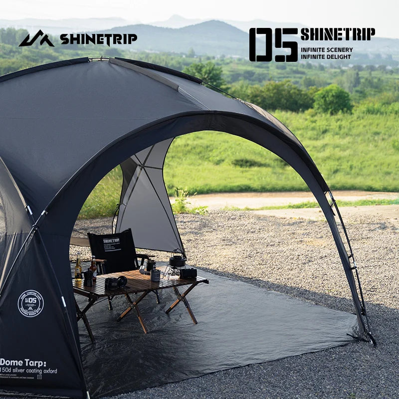 ShineTrip Outdoor Extra Large Camping Shade Tent Family Travel Rain and Sun Protection Car Tent Expandable Space camp Gazebo