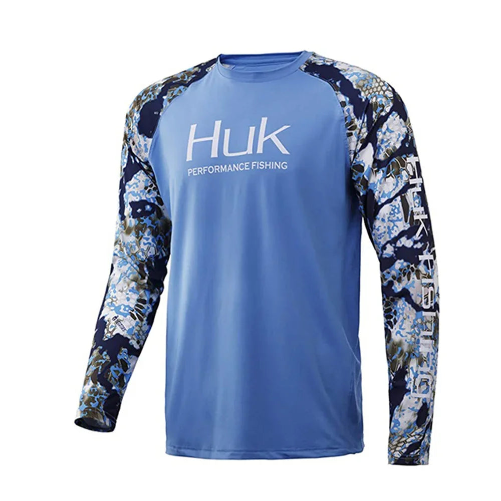 HUK Fishing Shirts Long Sleeve Uv Protection Clothing Mens Outdoor Summer Jersey Upf 50 Clothes Performance Breathable Fishing