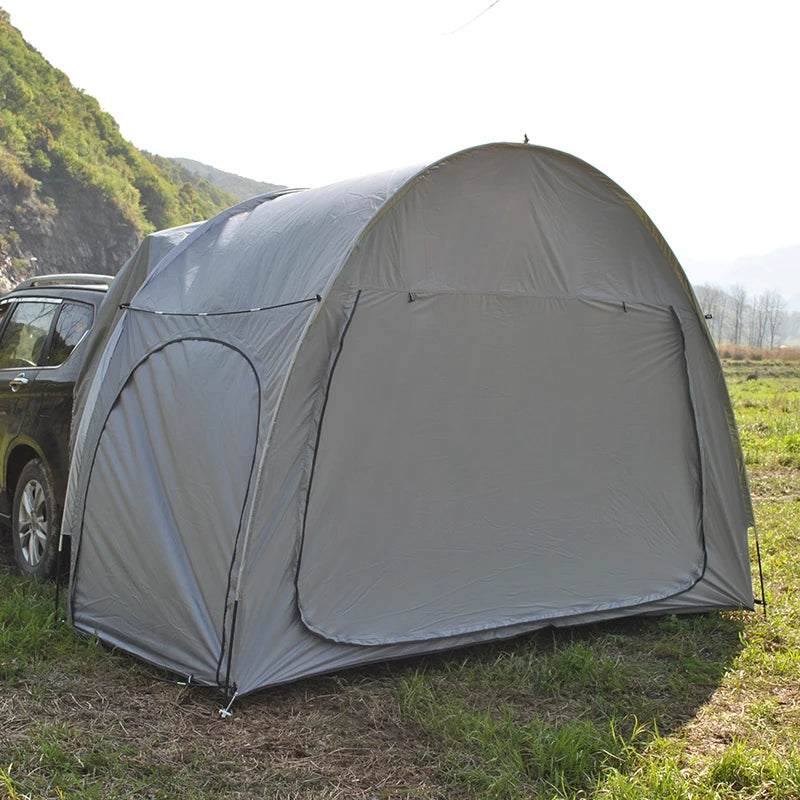 Car Rear Tent with Floor, SUV Back Tent Stand, Freely Hatchback Tent, Generous Vertical Height, Reliable in All Elements