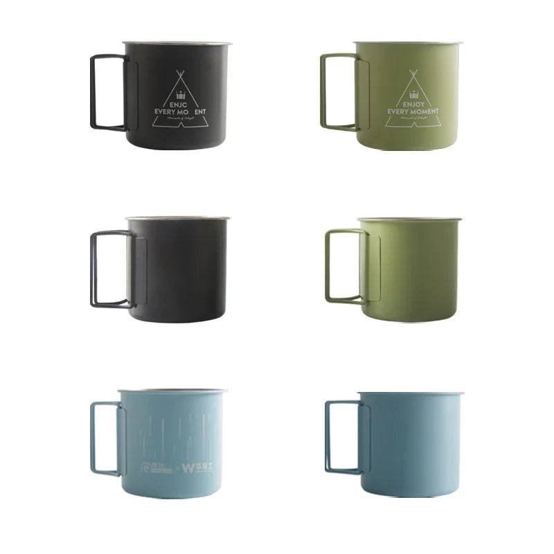 Camping Mug Titanium Cup Tourist Tableware Picnic Utensils Outdoor Kitchen Equipment Travel Cooking Set Cookware Hiking