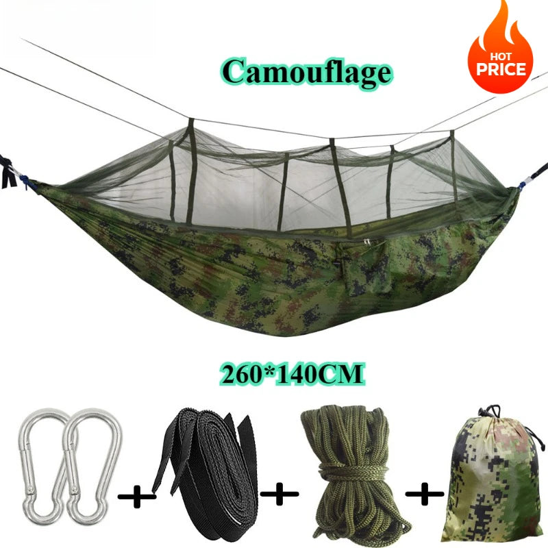 Outdoor Mosquito Net Hammock Camping With Mosquito Net Ultra Light Nylon Double Camping Aerial Tent Portable Travel Outdoors