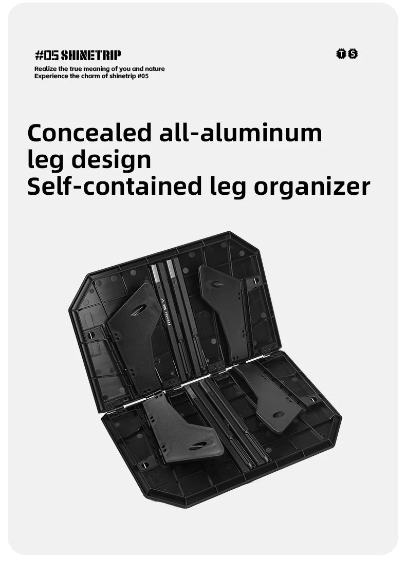 ShineTrip 05 Series Ultralight Dual Purpose Table Outdoor Camping Portable Table Folding Abs Desktop and Aluminum Stand