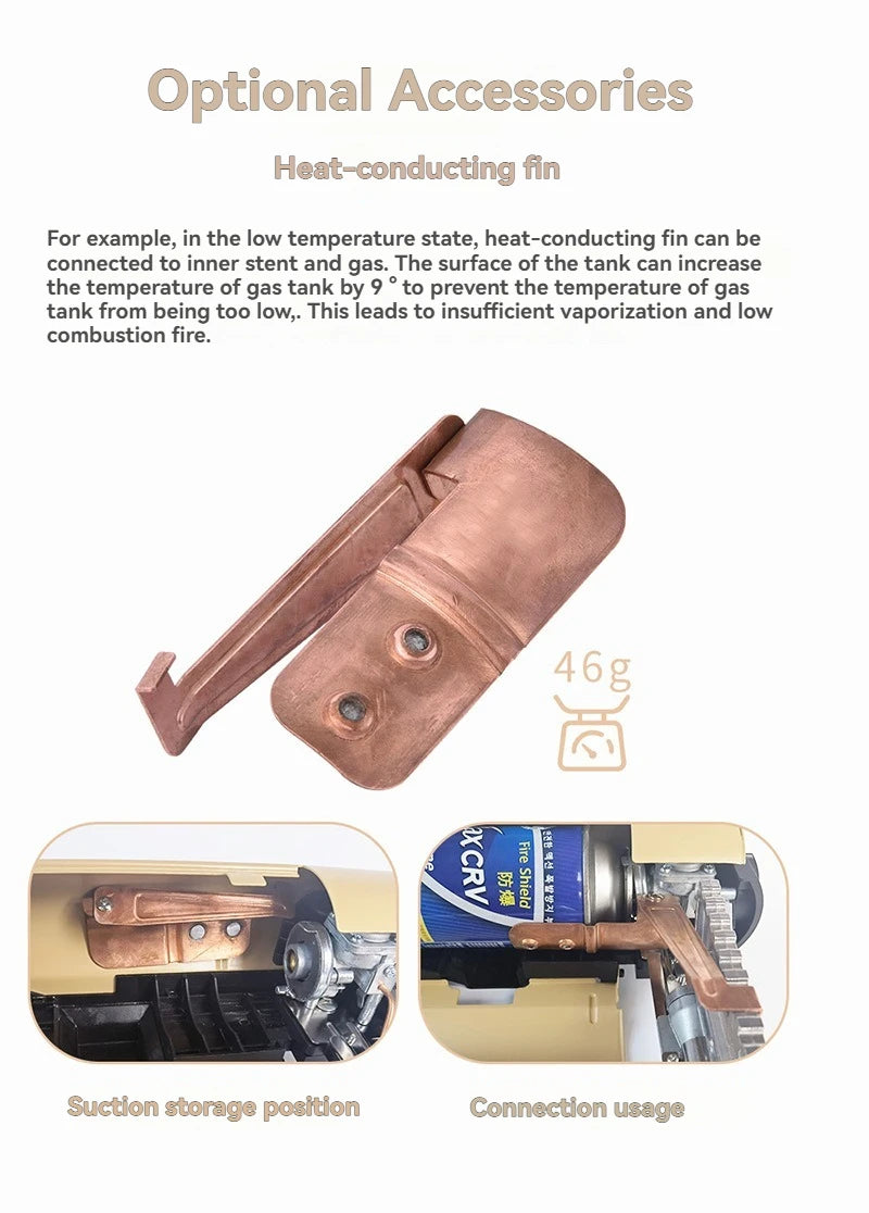 Outdoor Camping Stove Portable Camping Hiking High-Fire Integrated All-in-One Gas Burner Outdoor Backpacking Camp Cooker