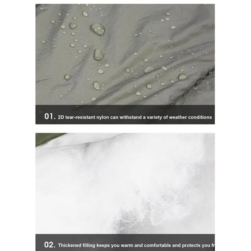 Camp Poncho Sleeping Bag Wearable Under Quilts Hammock Hooded Poncho Portable Winter Poncho Coat For Camping Backpacking Hiking