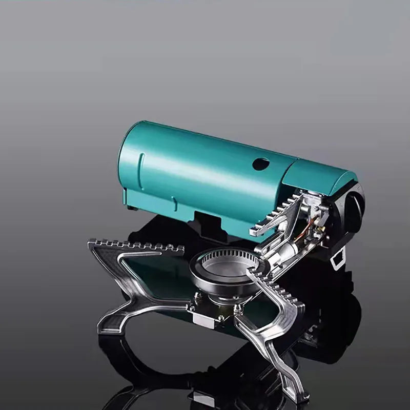 Outdoor Camping Stove Portable Camping Hiking High-Fire Integrated All-in-One Gas Burner Outdoor Backpacking Camp Cooker