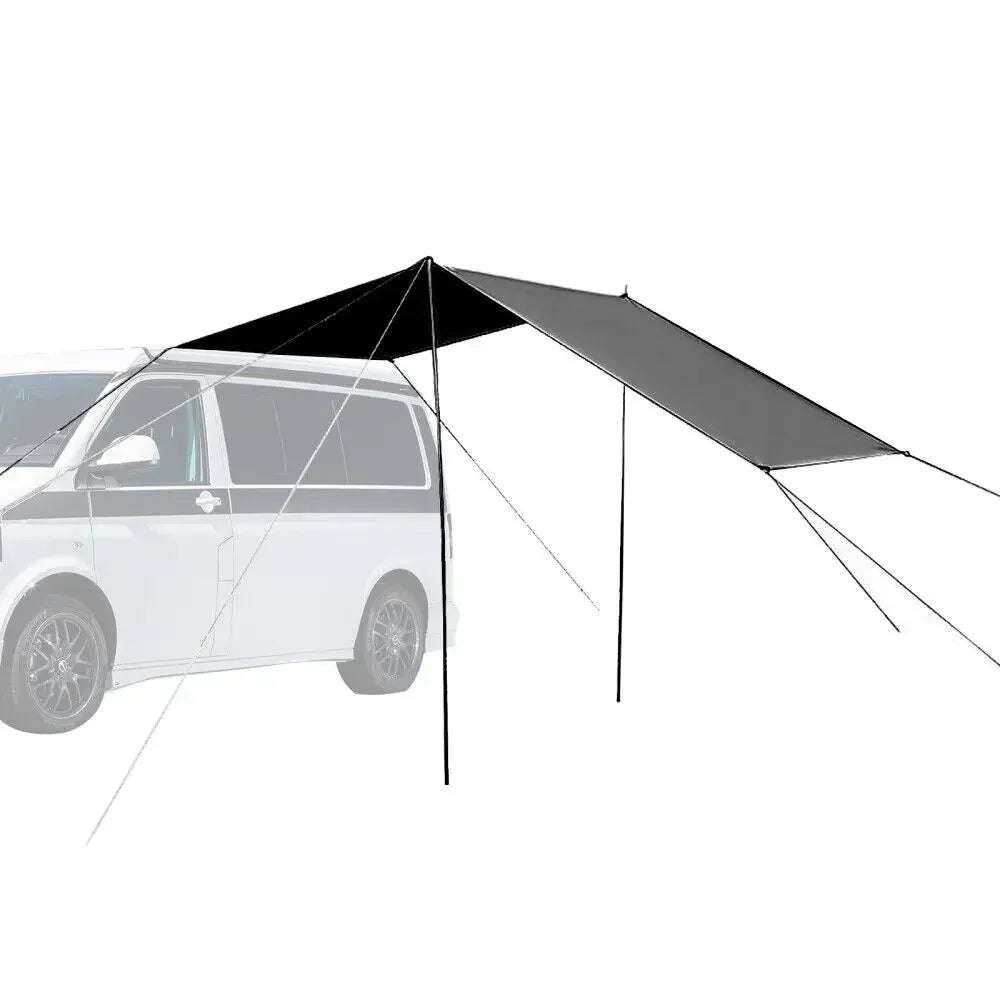Camping Tent Automobile Suv Side Roof Top Awning Sun Canopy Sunshade For Motorhome Van Campervan Suv Black Car Awning