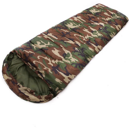 Down sleeping bag Camping Camouflage Sleeping Bag Outdoor Leisure Cotton Envelope Style Sleeping Bag With Hood Waterproof