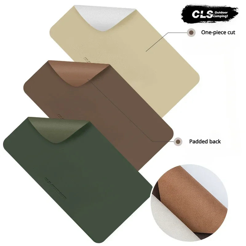 CLS Camping Table Mats  Waterproof Insulated Table Mat Leather Floor Mat PU Tablecloth Floor Mat Greaseproof Table Stall Picnic