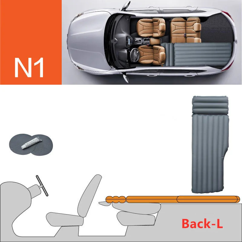 Best Universal Inflatable Car Mattress SUV Jeep Truck Car Back Seat Air Mattress Single Outdoor Camping Car Air Bed New