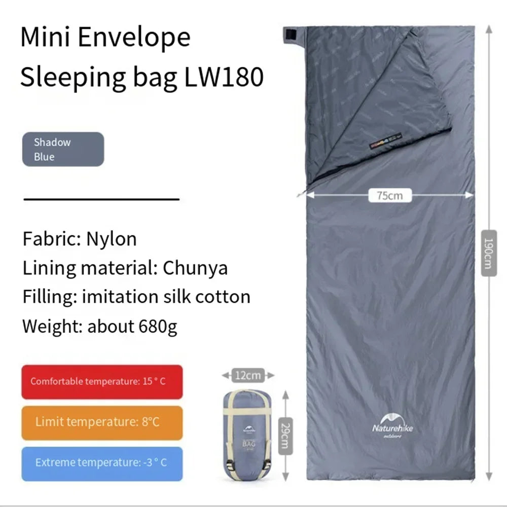 Naturehike Envelope Sleeping Bags 4 Seasons Warm or Cold Lightweight Indoor Outdoor Sleeping Bags for Adults Backpacking Camping