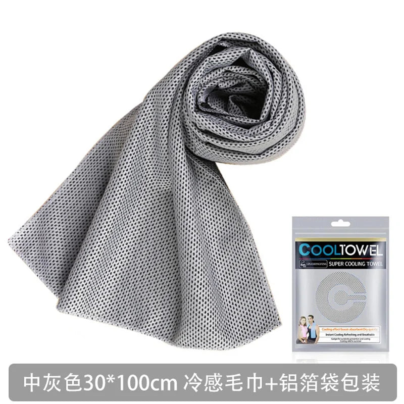 Cooling Ice Towels Microfiber Yoga Cool Thin Towel Outdoor Sport Gym Wear Icing Sweat Band Top Sports Towel Summer Cooling Scarf