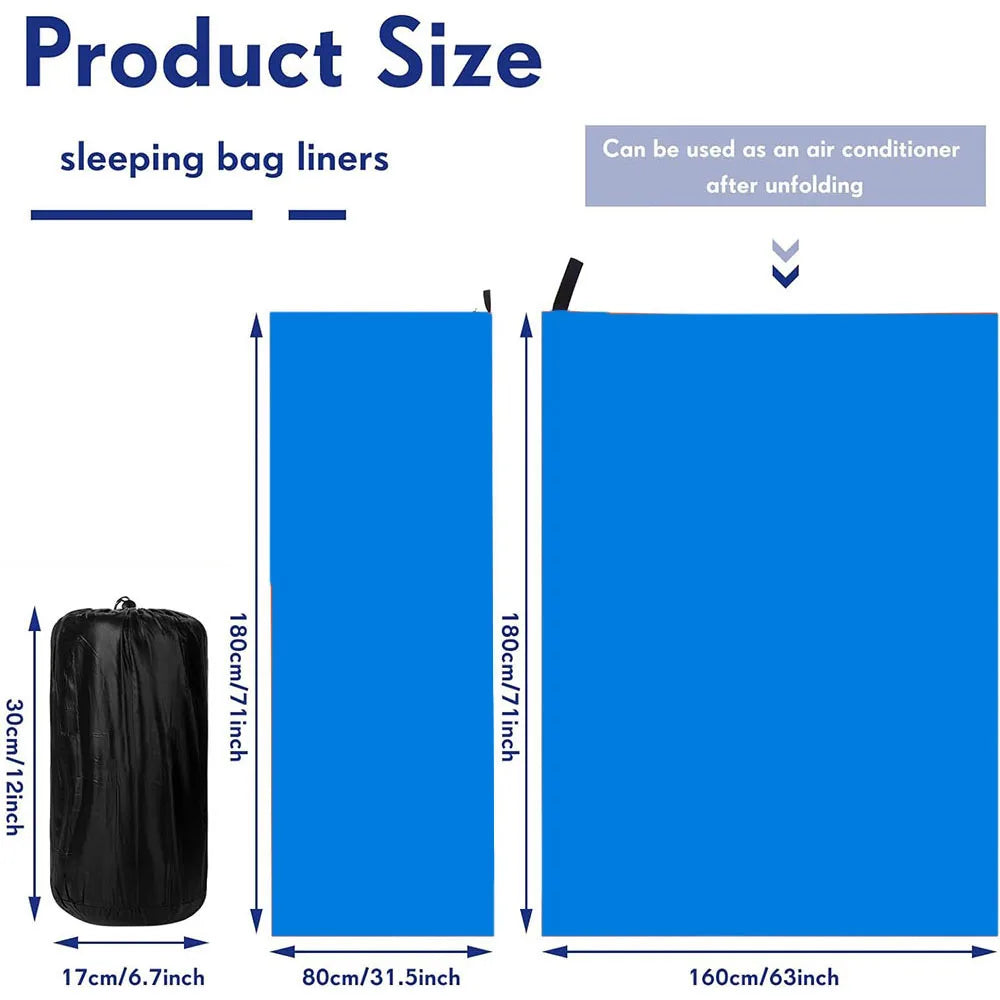 Outdoor camping warm sleeping bag 180x80cm adult fleece sleeping bag with inner packaging bag ultra lightweight and portable