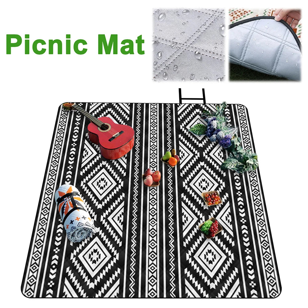 Large Outdoor Foldable Blanket Waterproof Camping Picnic Moisture-proof Mat Tent Mat for Camping Park Beach Travelling Family