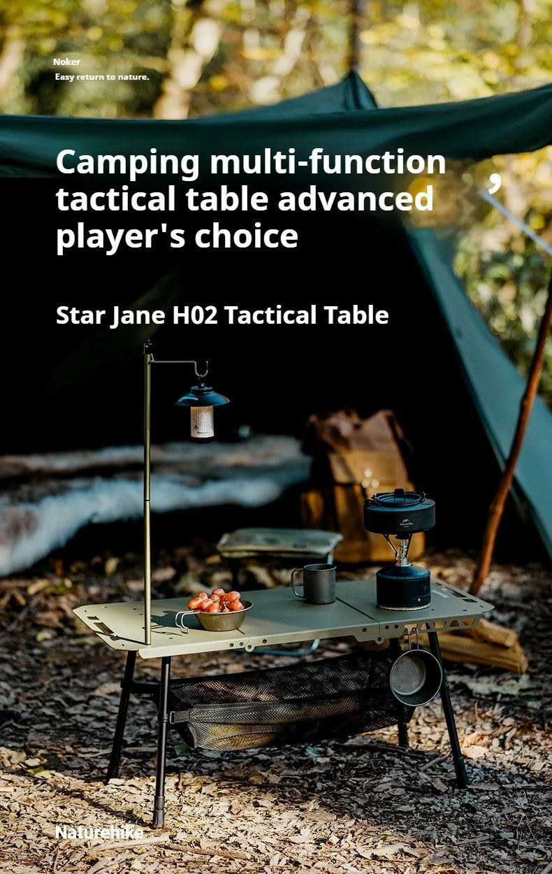 Naturehike Outdoor Igt Table Multifunctional Camping Tactical Table Adjustable Height Picnic Portable Folding Lightweight Table