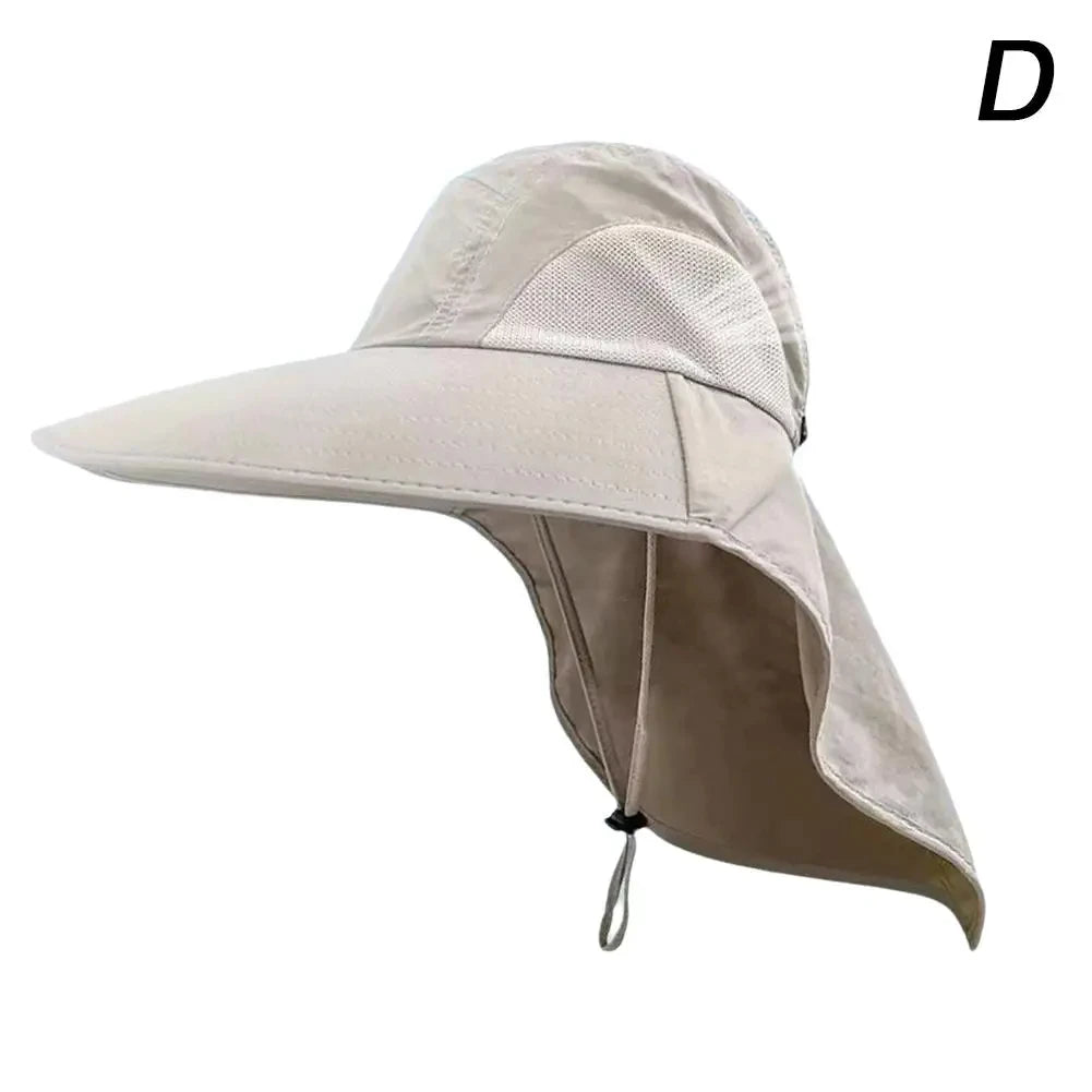 UV Protection Hat with Wide Brim Neck Flap for Men Women Adjustable Summer Outdoor Sport Safari Cap Hiking Fishing Hat