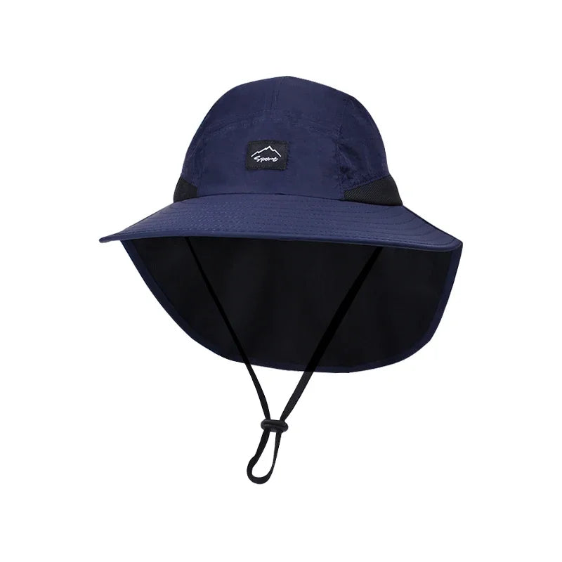 Summer MEN Shawl Fisherman Hat Quick Drying Breathable Sunshade Hat Outdoor Sun Protection Fishing Hat