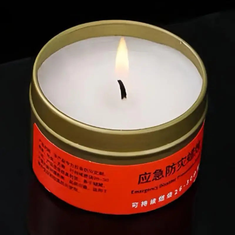 Camping Candles Survival 30 Hour Home Candles Lighting Long Burning Windproof Camping Slow Burn Tea Light Light & Heat Source