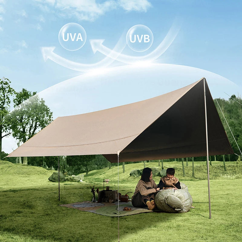 Camping awning waterproof picnic sunshade outdoor canopy awning portable waterproof anti-UV outdoor awning set outdoor supplies