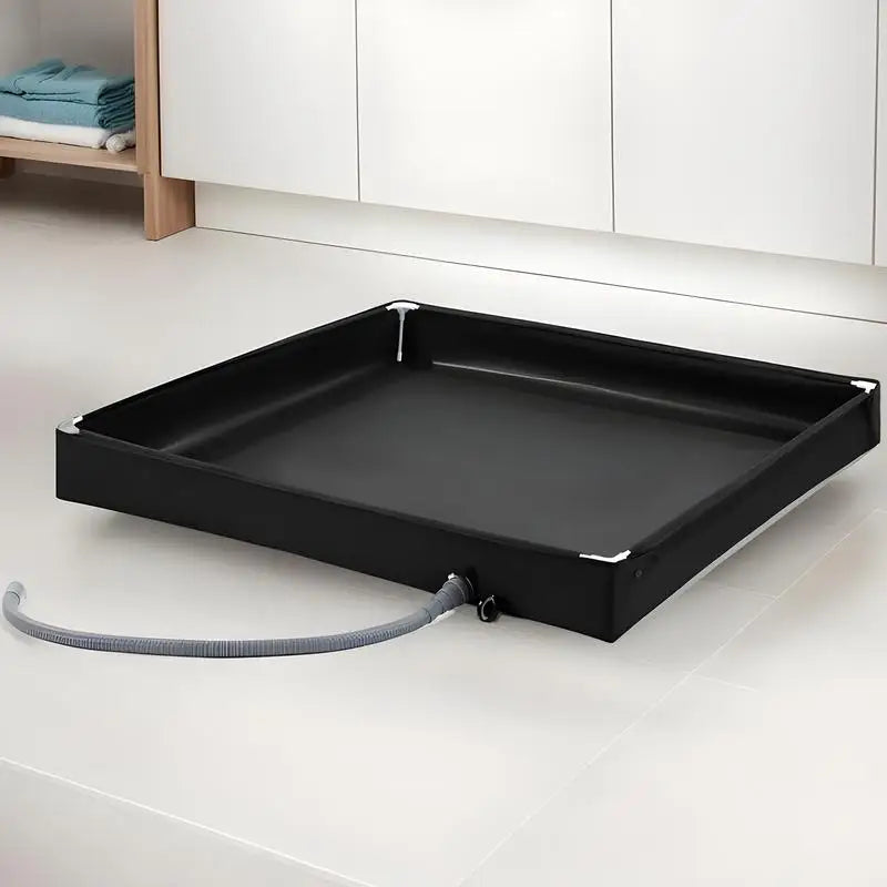 Camping Shower Pan Bathing Base with Drain Hose Lightweight Temporary Shower Stall Foldable Basin with Drain Hose for RV Outdoor