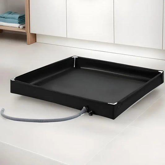 Camping Shower Pan Bathing Base with Drain Hose Lightweight Temporary Shower Stall Foldable Basin with Drain Hose for RV Outdoor