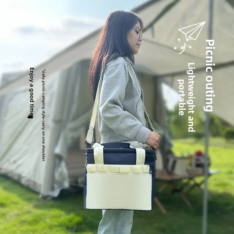 Camping insulation, large capacity picnic, portable outdoor, waterproof, cold insulation, freshness preservation