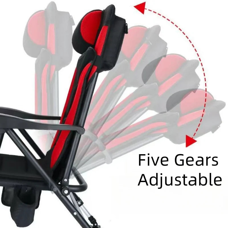 Outdoor Retractable Fishing Chair Portable Fishing Chair With Adjustable Stool Folding Camping Chair Fishing Equipment