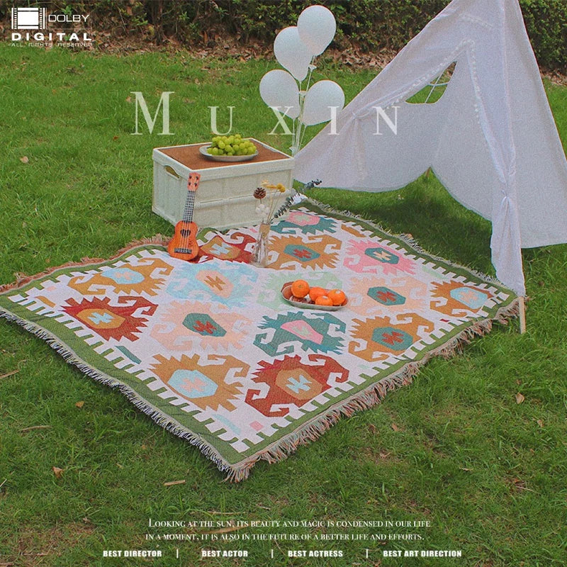 1pc camping blanket, picnic mat, durable, lightweight, waterproof, hand washable, suitable for outdoor use on lawns and tents