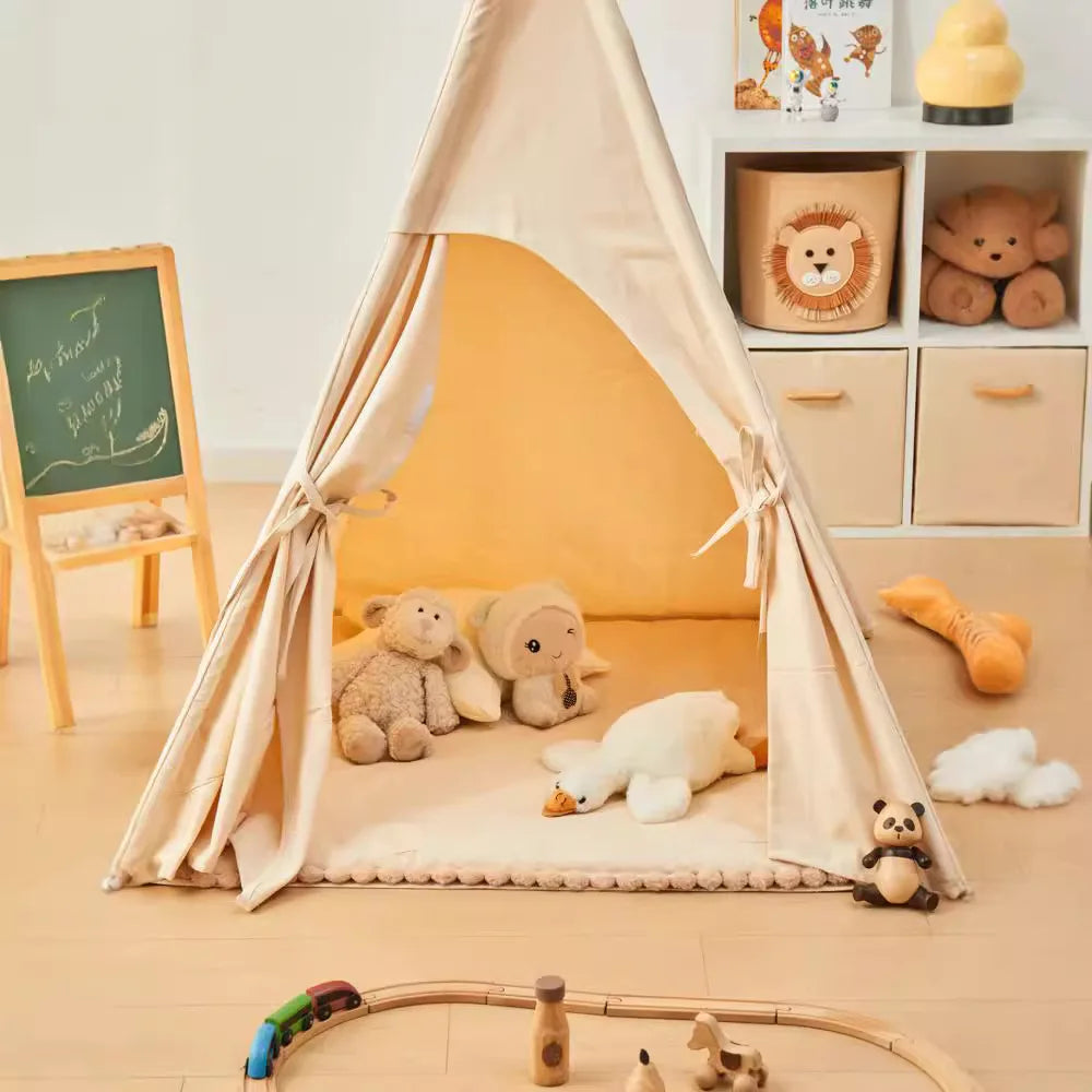Portable  Teepee Tent Large Play House for Children Tents Kids Canvas Indian Play Tent Wigwam Child Tipi Room Decoration
