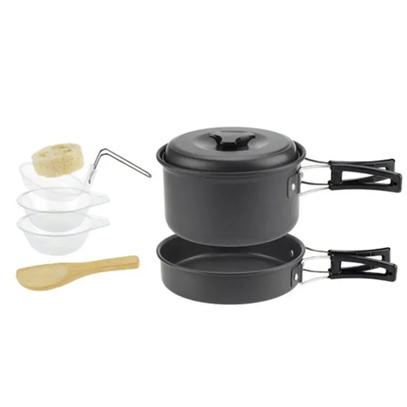 Lightweight and Portable Camping Cookware Set, Pot and Pan with Carrying Bag, Perfect for Outdoor Camping