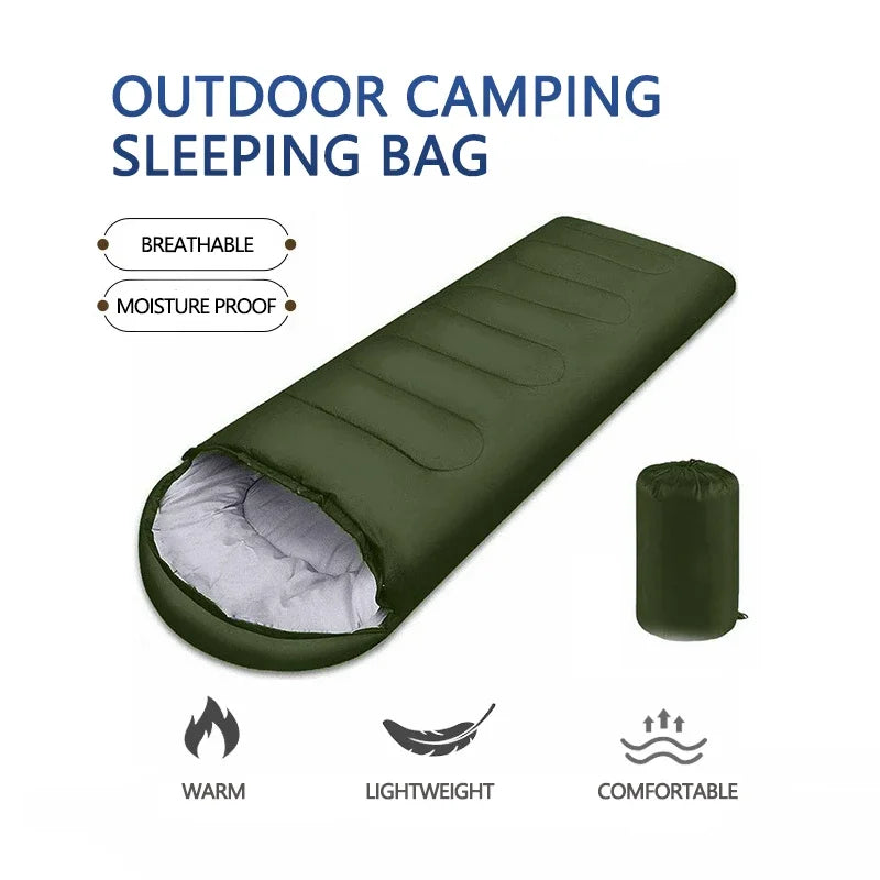 Camping Envelope Sleeping Bag Winter Outdoor Camping Adult Sleeping Bag Travel Mountaineering Dirty Sleeping Bag Portable