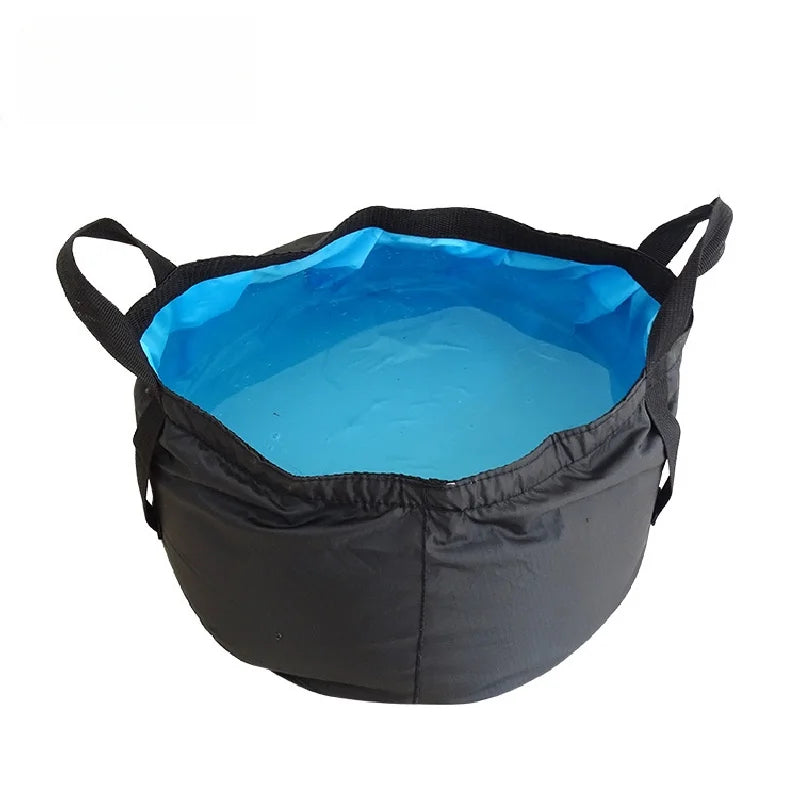 Outdoor camping equipment 8.5L portable folding water basin foot wash basin beach portable water storage bag outdoor tools
