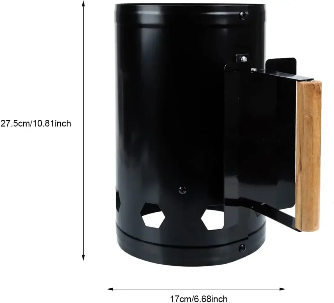 Quick Charcoal Fire Barrel Camping Charcoal Barrel Chimney Charcoal Fire Starter for BBQ Camping Picnic Outdoor Cooking Tools