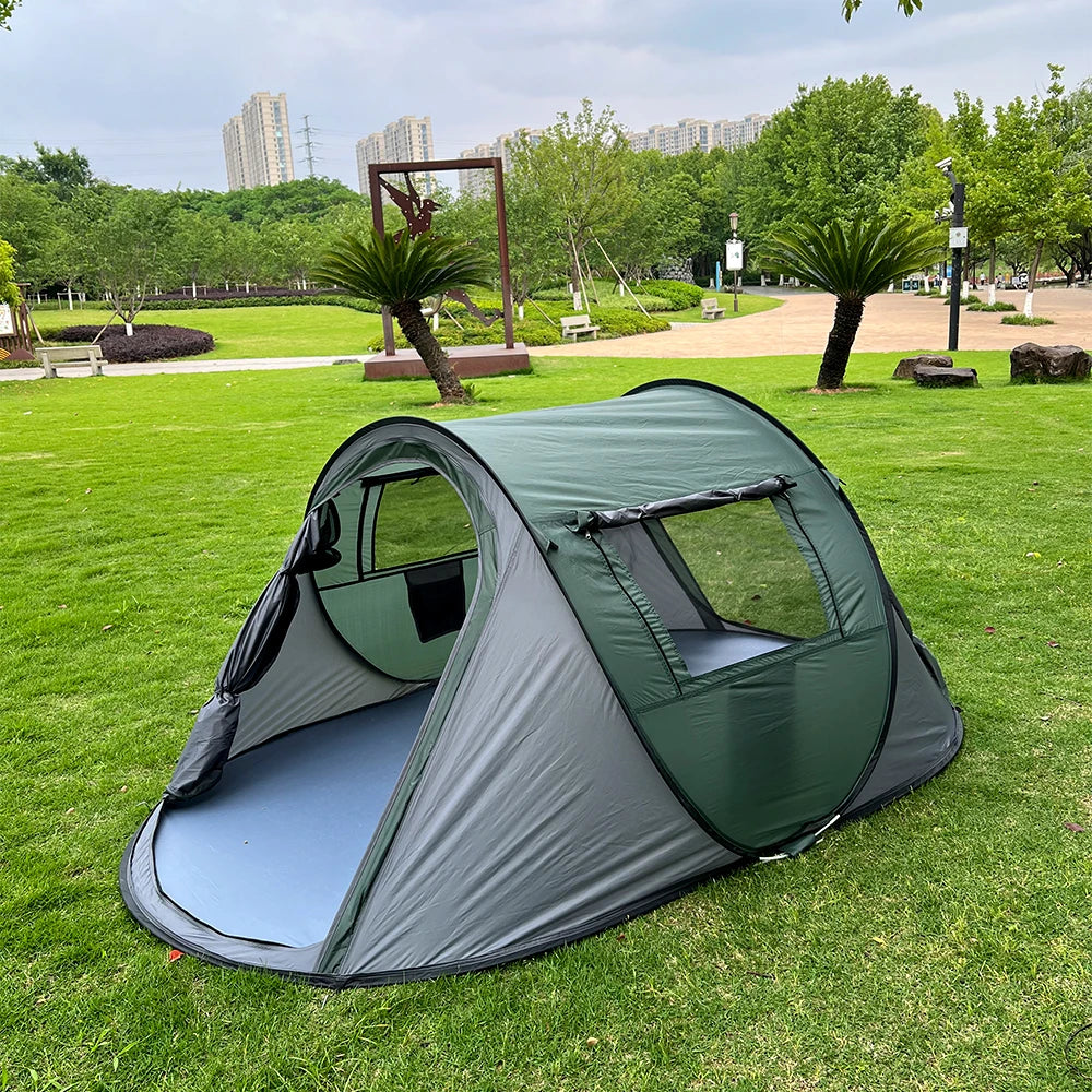 One tent for 3-4 people, camping tent, family tent, travel tent, waterproof and sun protection, suitable for camping and hiking