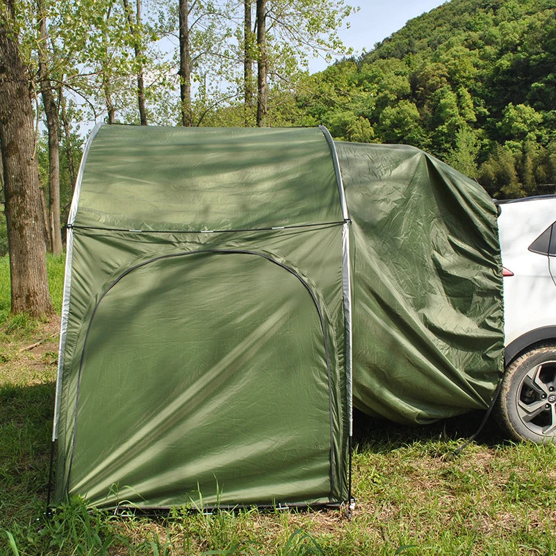 Car Rear Tent with Floor, SUV Back Tent Stand, Freely Hatchback Tent, Generous Vertical Height, Reliable in All Elements