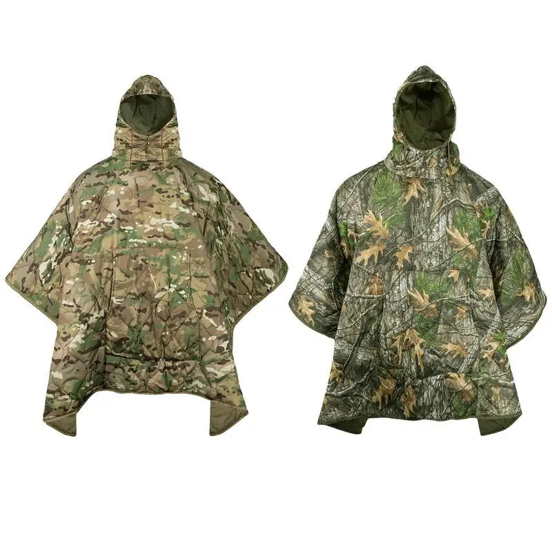 Outdoor Camping Cape Sleeping Bag Winter Wearable Cloak Blanket Soft Sleeping Bag Cloak Outdoor Sports Sleeping Bag Poncho