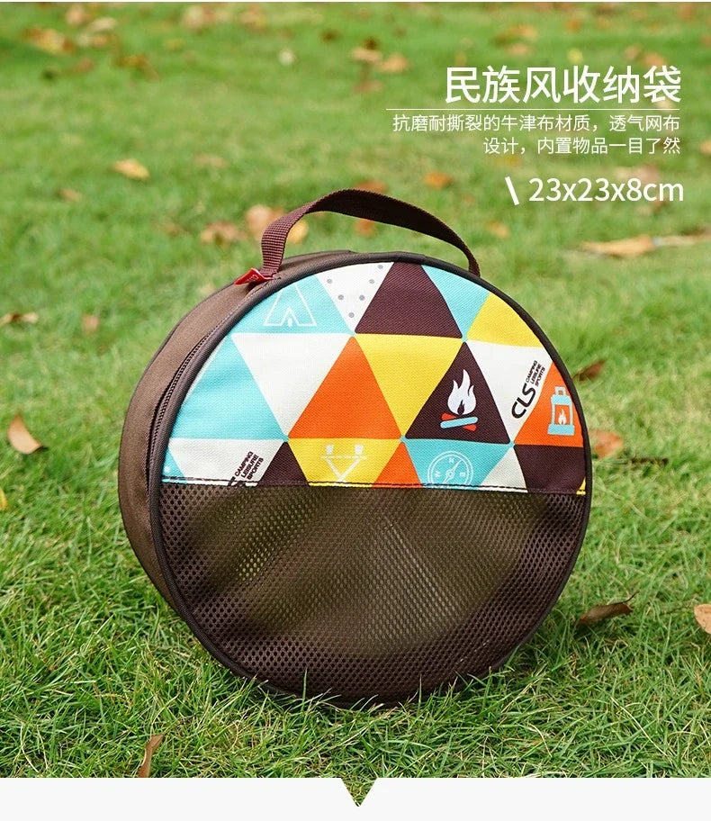 Camp Cooking Portable Dining Plate Set of 17/22 Outdoor Camping Tableware Self driving BBQ Plate Home Soup Pot Bowl Plate Set