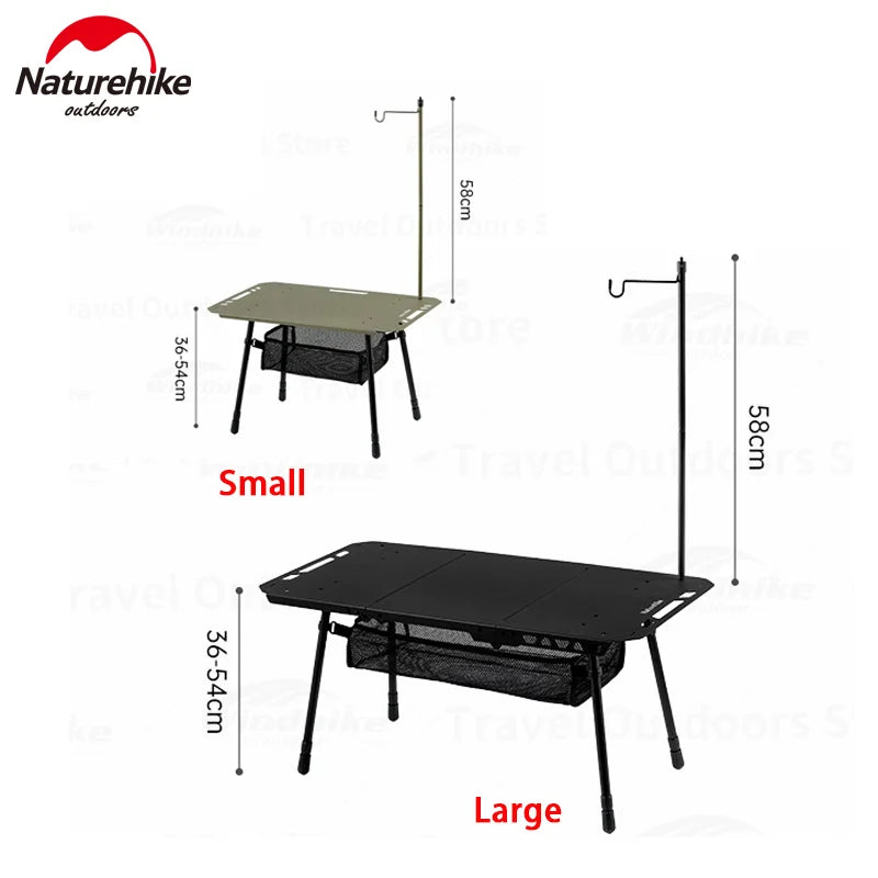 Naturehike Outdoor Igt Table Multifunctional Camping Tactical Table Adjustable Height Picnic Portable Folding Lightweight Table